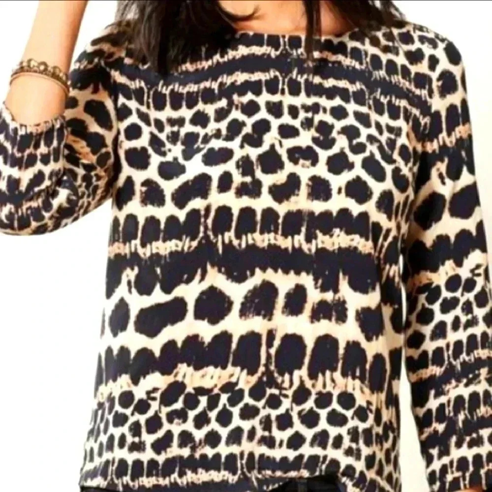 Anthropologie Maeve "Linosa" Silk Blouse